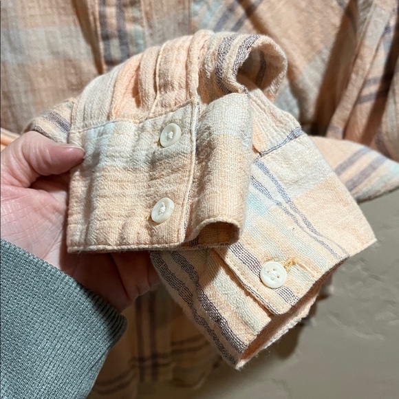 Free People Cropped Cutie Plaid Button Up Shirt - Picture 4 of 7